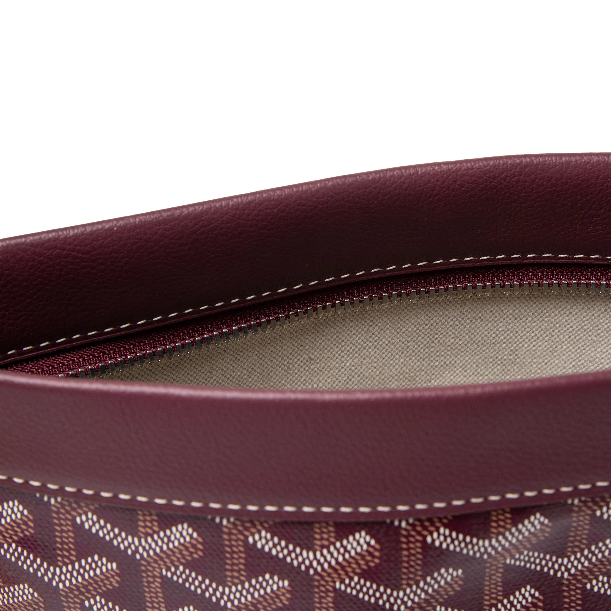 Zip View of Goyard Conti Burgundy Pouch CONTIPPMLTY33CL33P